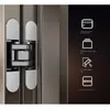 Bisagra tridimensional ajustable invisible para puertas de madera, puertas plegables, muebles y paneles de puertas de gabinetes del hogar