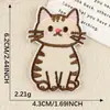 Patche Bordado de Gato Fofo Desenho Animado Autoadesivo Acessórios DIY para Capa de Celular Venda Direta da Fábrica Patch Aplique