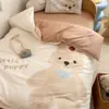 Juego de tres piezas de colcha pequeña especial para jardín de infantes de algodón puro clase A, estampado de dibujos animados lindos, ropa de cama 100% algodón para la entrada del bebé al jardín de infantes