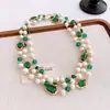 Collar apilado de perlas multicapa estilo medieval, cadena para suéter de moda estilo francés, accesorio de cuello moderno y elegante para mujer