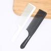 Peine de peluquería grande antiestático con dientes de estilista, peine de corte de pelo negro plano para afeitar el cabello, peine de esquina para hombres