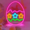 Ovo de Páscoa Luz Neon Orelhas de Coelho Decoração LED USB Dimmable Sinal de Páscoa Decoração de Festa