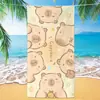 Item popular de comércio exterior: Toalha de Praia Capivara, Toalha de Banho Capivara Fofa para Crianças, Microfibra Ultra Fina Estampa Digital, Secagem Rápida