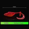Isca Luya Floating Twist, Isca Macia de Cauda Dupla Enrolada T-Tail, Gancho com Cabeça de Chumbo Micro, Robalo, Peixe Mandarim, Isca Artificial