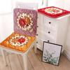 Almofada para cadeira de jantar, inverno, quente, antiderrapante, almofada para cadeira, espessada, pelúcia, desenho animado, flor, almofada para cadeira de mesa de jantar