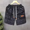 Bermuda Americana de Trabalho Masculina Verão 2025 Nova Marca Tendência Juventude Calça Média Esporte Basquete Solta Cinco Pontos