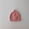 Gorro de lana cálido para bebé estilo coreano ins color liso otoño e invierno para niños y niñas simple versátil gorro para el frío