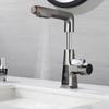 Grifo de Lavabo con Pantalla Digital, Altura Ajustable y Salida de Agua de Doble Modo para Tocador de Baño, Grifo de Lujo Ligero