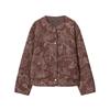 Nueva Chaqueta de Algodón Acolchada Bordada Casual Transfronteriza Europea y Americana Otoño e Invierno 2025 Chaqueta para Mujer