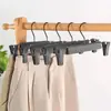 Cabide de plástico forte estilo pregador sem marca para secar roupas, cabide fosco para calças doméstico, pregador para saias, ferramenta de armazenamento, multifuncional, fácil de usar