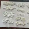 Botões Brancos de Prato em Estoque, Botões Vintage Hanfu, Botões de Peça Única, Botões de Pipa Feitos à Mão para Qipao, Laços Tecidos