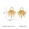 Joyería Transfronteriza con Exquisito Diseño Floral Hueco, Accesorios de Joyería Chapados en Oro de 18 Quilates, Colgantes de Collar de Moda de Nicho y Pendientes