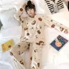 Pijama para Mujer Primavera y Otoño Estilo Coreano 2025 Manga Larga Lindo Traje de Dibujos Animados de Estudiante Suelto Traje de Ropa para el Hogar Otoño e Invierno
