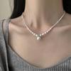 Colar de pérolas francesas feminino, leve, luxuoso, de alta qualidade, com design de nicho, presente de dia das mães para namorada, atacado de fábrica