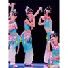 Jardín de Peras Flor Pequeña Danza Dan Disfraz Tinta Rosa Flor Bonita Dan Ópera Escenario Performance Grupo de Mujeres Danza de Grupo Repertorio Ópera de Pekín