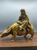 Guyunzhai antigo antiquado artesanato de decoração de cobre para velho latão velho montado em boi velho montado em boi verde
