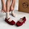 2025 Novos Sapatos Mary Jane Franceses de Verão para Mulheres, Sapatos Versáteis de Salto Baixo, Sapatos de Ballet com Design de Nicho