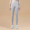 Mallas de Fitness para Correr Levanta Glúteos de Cintura Alta Control de Abdomen Elásticas Deportivas Ajustadas Pantalones de Yoga Gris-Morado para Mujer