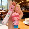 Lindo Llavero de Muñeca de Niña Sakura de Dibujos Animados Llavero Creativo para Coche Colgante de Llave para Mochila de Pareja Estudiante