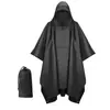 Poncho de Lluvia Unisex de Moda para Ciclismo y Senderismo al Aire Libre, Impermeable Universal Ligero con Cremallera Impermeable