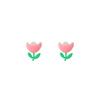 Brincos japoneses e coreanos no início da primavera Brincos femininos de flor de tulipa Brincos fofos doces para todos os combos 2022 Novos clipes de orelha da moda
