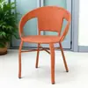Silla en oferta, silla de patio exterior de ratán sintético, taburete con reposabrazos para ancianos, silla de ratán hecha a mano, silla para uso doméstico con respaldo, silla apilable