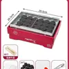 Set de Picnic para Barbacoa Desechable Sartén para Barbacoa Estufa Estufa de Carbón para Exteriores Equipo de Camping Suministros