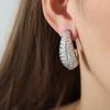 Pendientes de titanio y acero chapados en oro con diseño de gota de aceite de anacardo, de alta gama, moda simple, diseño de nicho, nuevos, transfronterizos, joyería para mujeres