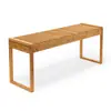 Banqueta Moderna Minimalista para Trocar Sapatos na Entrada, Banqueta de Bambu para Interior e Exterior, Sapateira de Entrada, Banco Longo, Banco de Madeira de Bambu