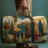 2026 Novo Modelo Transfronteiriço Estilo Pintura a Óleo Série 1 Curta Distância Portátil Acolchoada Bolsa de Viagem Multifuncional Esportiva Fitness