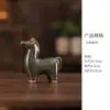Estatueta de Cavalo do Zodíaco para Entrada, Escritório, Mesa de Chá, Armário de Vinho, Decoração Premium Artesanal de Cavalo, Presente de Inauguração de Casa Nova, Qingyun Zhi