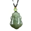 Collar Colgante Pixiu de Jade Hetiano Natural para Hombres y Mujeres, Pequeño Pixiu de Jade Atrae Riqueza Colgante de Zafiro para Parejas Colgante de Jade Amuleto de Jade