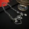 Collar con colgante de cruz de metal con forma de estrella y borlas para mujer, estilo moderno y elegante, con diseño de nicho, accesorios para collares.