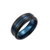 Comercio electrónico transfronterizo suministro anillo de acero inoxidable de dos colores para hombre anillo personalizado mate cepillado joyería europea y americana pulsera