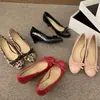 Zapatos de Tacón Alto de Cuña con Punta Redonda Sexy para Mujer, Nicho de Gama Alta, Lazo, Zapatos Slip-on Versátiles