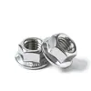 Suministro Directo de Fábrica Tuerca Hexagonal Acolchada de Acero Inoxidable 201/304 Din6923 Tuerca de Brida Antideslizante con Dientes de Flor
