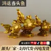 Pez dragón dorado de latón, pez de la fortuna, carpa, decoración del hogar, adornos auspiciosos de peces de cobre, al por mayor