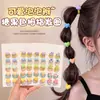 Diademas de Colores para Niñas Cuerdas para el Cabello de Macaron Corazón Flor Niña Soportes para Coletas de Bebé Alta Elasticidad No Lastiman el Cabello Gomas