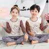 Ropa de Otoño para Niños y Pantalones de Otoño, Trajes de Algodón Puro de Primavera y Otoño para Niños, Ropa Interior de Algodón Cálido de Invierno para Niñas, Ropa de Casa para Niños