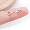 Clavos Ojo de Oveja, Clavos Cuerno de Oveja, Anillos Ojo de Oveja Cabeza Redonda, Accesorios para Joyería DIY, Tornillos, Clavos de Hierro en Forma de 9 Roscados, Tamaños Grande, Mediano, Pequeño