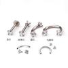 Arete piercing de acero inoxidable para diente interno de 16g, circonita, labio, uña, anillo para ceja, barra para cartílago de la oreja, anillo herradura en forma de C, joyería de comercio exterior europea y americana