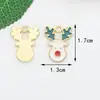 Accesorios para Joyería DIY Navidad Aleación Aceite Goteando Bastón de Papá Noel Ciervo Llavero Colgante Colgante