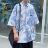 Nova Chegada Camisa de Manga Meia Mão Masculina Tendência Solta Fashion Verão Jovem Popular Camisa Masculina Manga Curta Top
