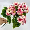 Fábrica de Origem Flores Artificiais Seleção Transfronteiriça de Flores Artificiais, Flores Begônia de Sete Cabeças para Casamento, Casa, Restaurante, Decoração de Hotel