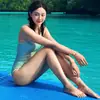 Traje de Baño Profesional de Natación de Escamas de Pescado Verdes para Mujer, Escote Bajo Sexy, Cobertura Amplia de Cadera, Traje de Baño Conservador Adelgazante para Entrenamiento en Piscina para Mujer