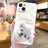 Amor gato filhote casal diversão aplicável iPhone15 capa de celular com tudo incluído Apple 15pro desenho animado 13 feminino