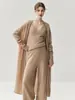 Nuevo Cárdigan de Cachemir para Mujer Otoño e Invierno sin Botones, Chal Grueso, Abrigo Largo Holgado hasta la Rodilla, Moderno