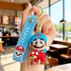 Llavero de Mario de Dibujos Animados Llavero de Muñeca Suave de PVC Creativo Colgante para Mochila Escolar de Estudiante Máquina de Ganchos Venta al por Mayor
