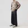 Pantalones Largos Casuales de Verano para Hombre, Sueltos, Rectos, Delgados, Marca de Moda, Caídos, Deportivos, Pierna Ancha, Pantalones de Chándal, Venta de Liquidación