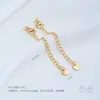 Acero de Titanio Antidesvanecimiento Superficie Lisa Forma de Corazón Estrella de Cinco Puntas Ovalada Gota de Agua Cierre de Langosta Cadena de Extensión Accesorios de Joyería Hechos a Mano para Bricolaje